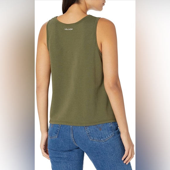 Volcom women’s dark green relaxed tank top XS 0/2  NWT - Picture 3 of 6